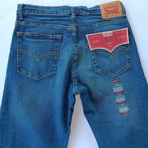 LEVI'S 502 Straight Regular Jeans Taper 29x31 Medium Wash Size 18 - Picture 4 of 14