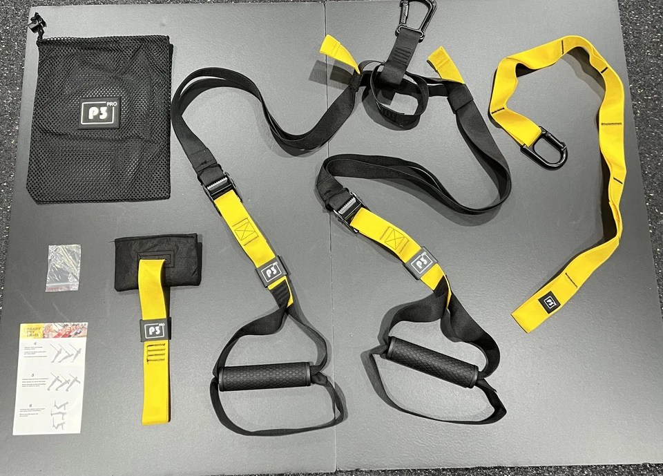 (P3) Pro suspension straps, bodyweight training straps, indoor/outdoor training
