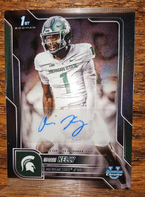Omari Kelly 2025 Bowman University Chrome Auto MSU