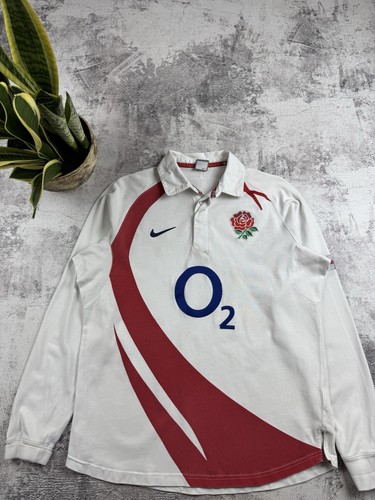 Vintage Nike England 2003/2004 Rugby Y2K O2 Long Sleeve JerseyPolo T Shirt - Picture 4 of 11