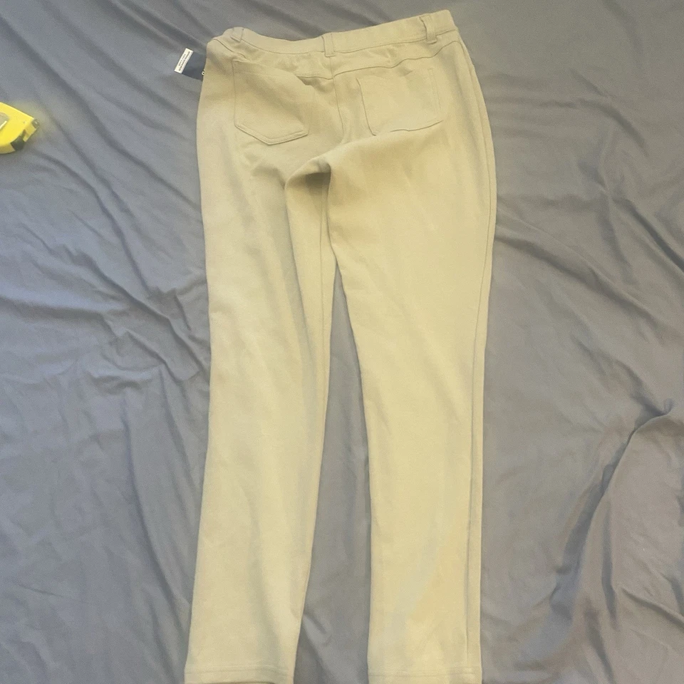 Pantalones escolares IZOD niñas talla 15Reg pull-on caqui tejido cintura ajustados, bronceados-nuevos con etiquetas Foto 2 de 4