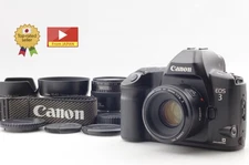 2 Lens [Top MINT] Canon EOS-3 Film Camera EF 50mm f1.8 II + 24mm f2.8 From JAPAN