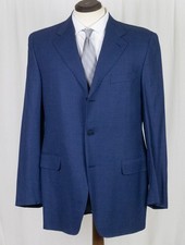 NWT 895 Canali 100 Wool Medium Blue Weave Sport Coat Jacket Blazer Trim 42 L