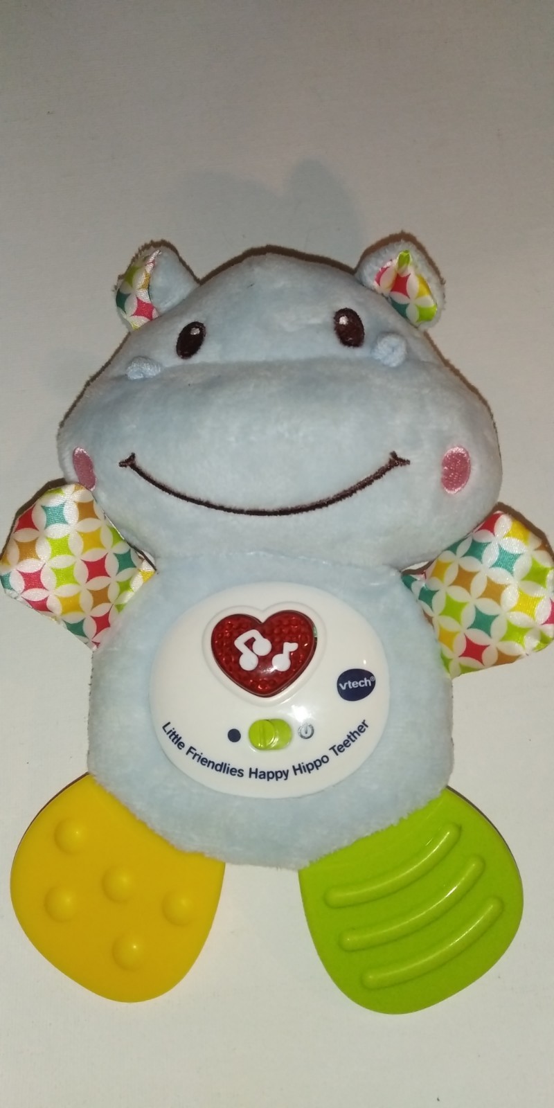 VTech Little Friendlies Happy Hippo Teether. 12 Sounds. Fully Working. Used Vgc