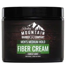 Men’s Fiber Hair Cream - Classic Hair Styling Product with Medium Hold & Shin...