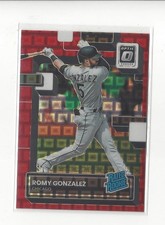 2022 Optic Pandora Red Prizm #78 Romy Gonzalez RC Rookie White Sox Red Sox /99