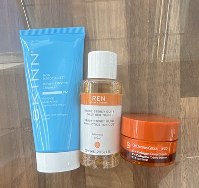 Skinn/REN/Dr Dennis Gross Reisegröße Gesichtspflege-Set Reiniger/Tonic/Creme