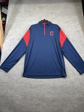 Fantastic Cleveland Guardians Quarter Zip Long Sleeve Size XL