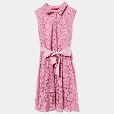 CH Carolina Herrera Kids Pink Lace Bow Detail Dress Size 10 Yrs