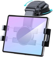 Car Dashboard Tablet Mount Holder, 360  Rotatable Suction Cup with Large Clamp D