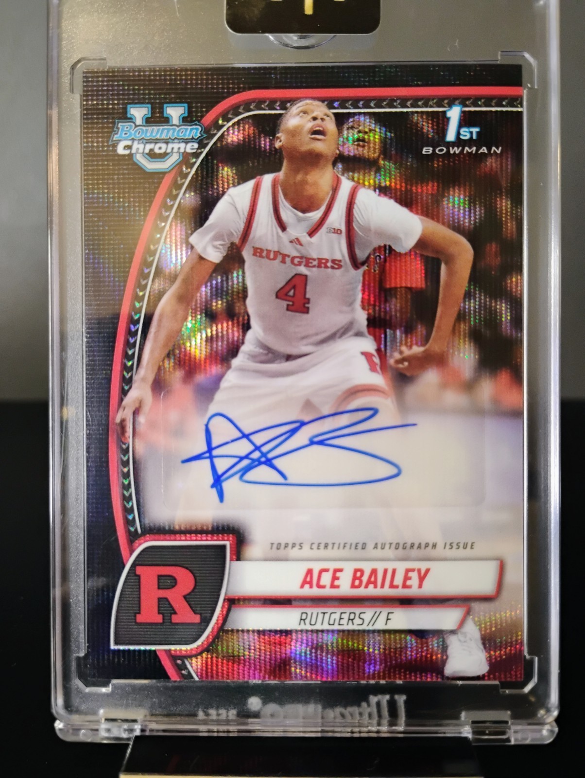 2024-25 Bowman U Chrome Ace Bailey Bowman 1st Black Wave Refractor Auto (RC)