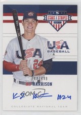 2017 USA Baseball Stars & Stripes CNT Signatures /499 KJ Harrison #10 Auto tj1