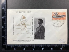 Wilma Rudolph Track & Field 1960 Rome Olympics Filagrano Gold Medal Cachet Cover
