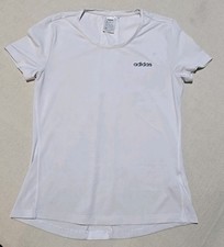 Adidas Climalite Workout Top Womens Size S Gym Performance Shirt Training White