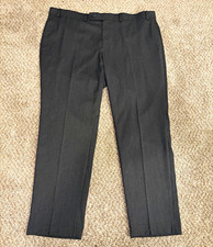 Lauren Ralph Lauren Dress Pants Gray Solid 40W Straight Pleated