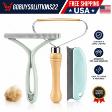 3 PCs Pet Hair Removal Tool Dog Cat Hair Carpet Scraper Rake Fur Brush Lint