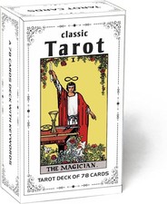 Classic Tarot Cards for Beginners - 78 Card Set, Learning Deck Black