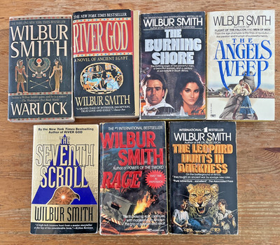 Lot of 7 Wilbur Smith Paperback Books Mixed Series PB Collection