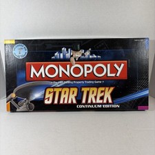 Star Trek Continuum Edition Monopoly Family Board Game 100% Complete