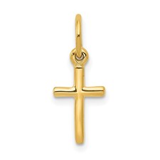 14K Yellow Gold Small Cross Charm K2280