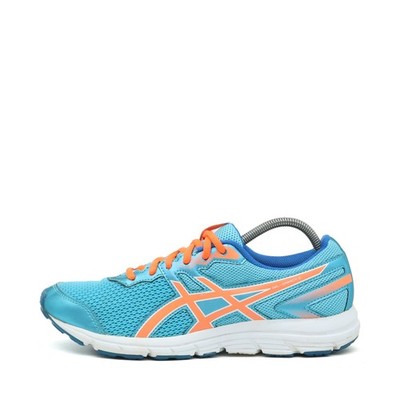 ASICS Damen Gel Zaraca 5 Sneaker Blau Orange Niedrig Laufschuhe EU 39.5