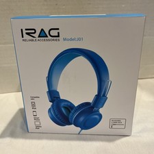 iRAG J01 Kids Headphones Foldable Stereo Tangle-Free 5ft Long Cord 3.5mm Jack.