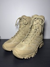 Size 12 Merrell Men's Moab 3 8" Tactical Zip Waterproof Boot  Coyote Leather