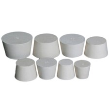 Rubber Stopper Bottle Tapered Hole Bung Water Pipe Lab Test Tube Seal Plugs