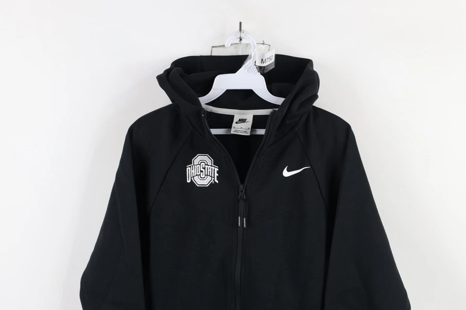 Sudadera con capucha Nike Tech polar para mujer mediana deletreada Universidad Estatal de Ohio cremallera completa Foto 2 de 4