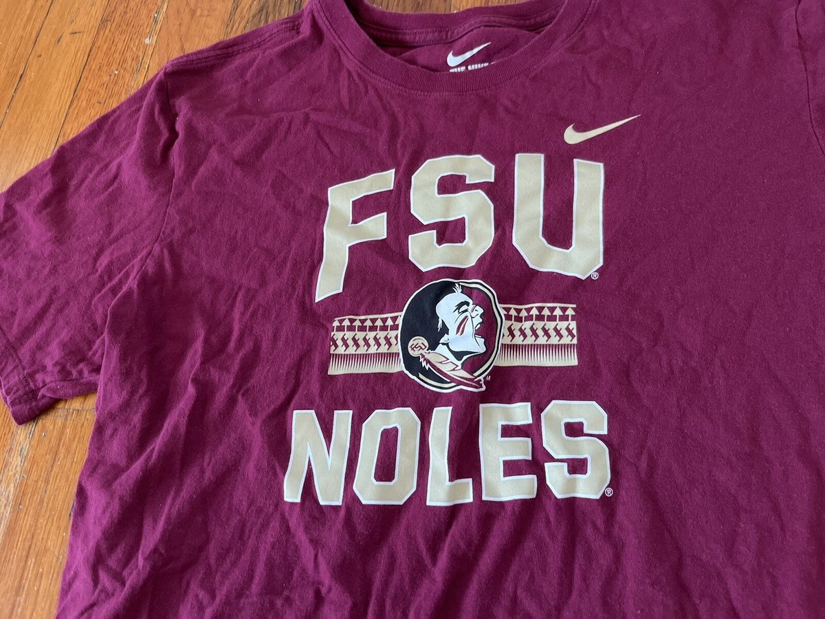 Nike FSU Florida State Seminoles T-Shirt Men's Size Large Garnet