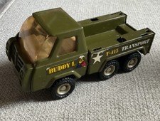 Buddy L Army Truck Pressed Steel Vintage 1970s Military Transport Japan