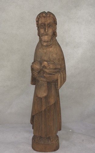 Vintage - Nie gesehen Jesus Holzstatue mit Vogel. Sieht uralt aus..du Richter