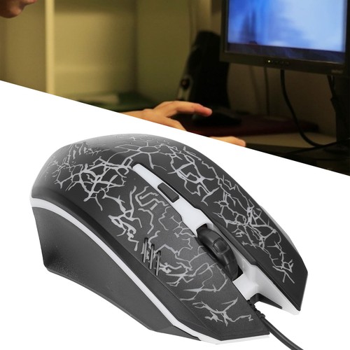 Wired Mouse Black USB Port Gaming Office Business Luminous Optical Computer Fit - Picture 21 of 22