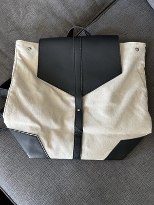 DEUX LUX  Demi Canvas Backpack - cream and black - like new! s-l400.jpg main image 2