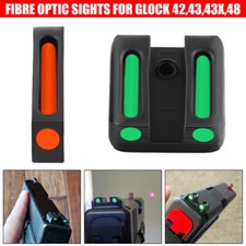 2024 Red Front  Green Rear Fiber Optics Sight For Glock 42/43/43X/48 Handgun
