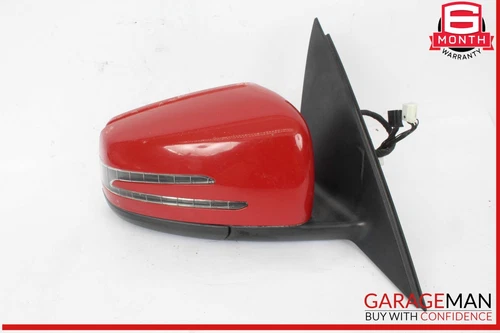 12-15 Mercedes W204 C250 C300 Front Right Side Mirror Door Rear View Red OEM