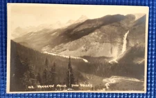 Vtg Takakaw Falls 2nd Highest Waterfall Yoho Valley Banff Canada RPPC Postcard