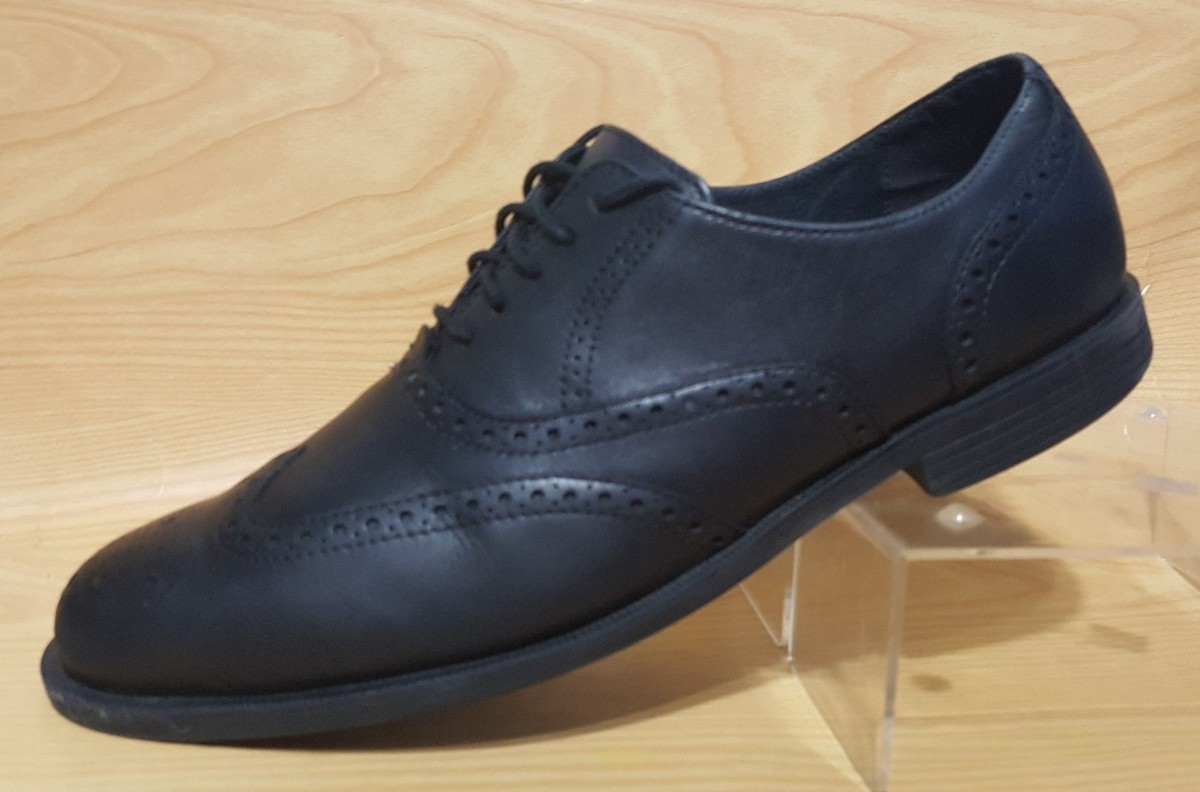 Cole Haan Mens Dress Shoes 12 M Brogue Wing Tip Oxford Black  display picture 2