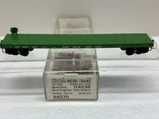 N Scale Kadee Micro Trains MTL 44070 Burlington Northern BN 602623 Flat Car