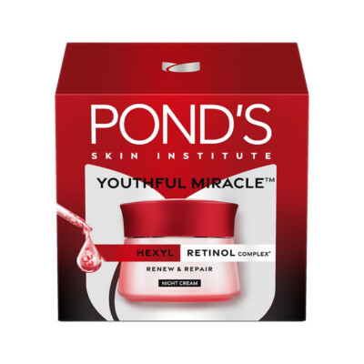 Ponds Youthful Miracle SPF 15 PA++ Hexyl Retinol Complex,  Night Cream - 50g