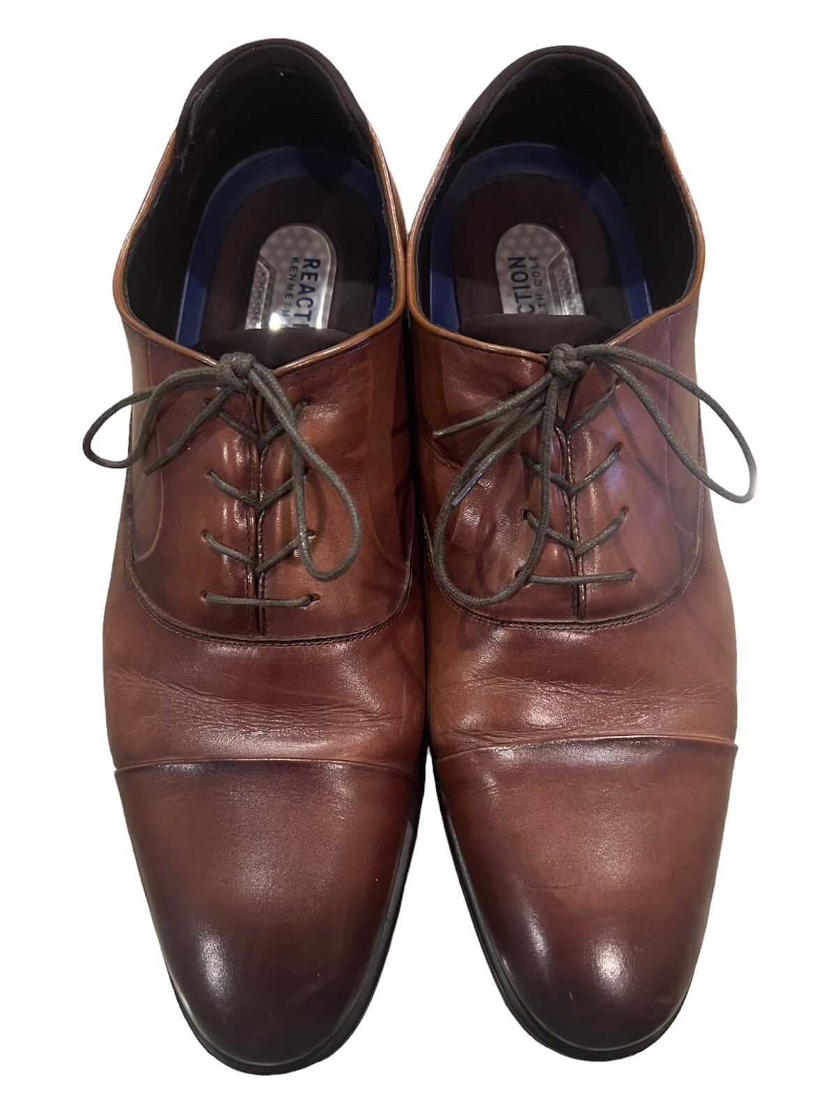 SAOLA Kenneth Cole REACTION Edge Flex stringate Oxford scarpe eleganti cognac uomo 12 M