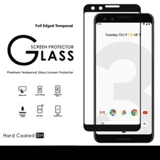 Curved Black Full Edged Tempered Glass Screen Protector for Google Pixel 3 CLEAR