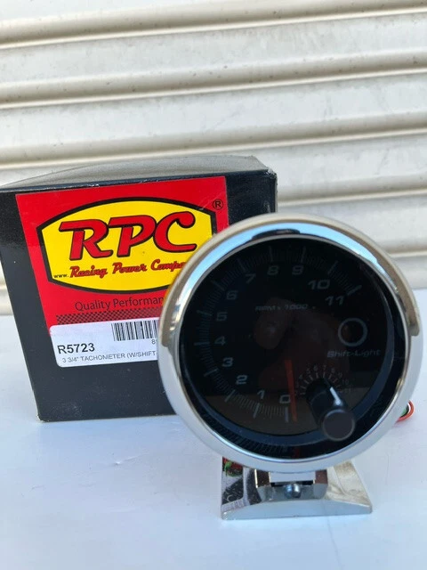 Racing Power Company R5723 3 3/4" TACHOMETER W/SHIFT-LIGHT - Image 4 of 4