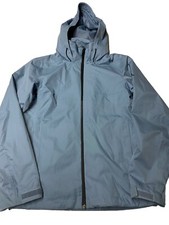 Womens ADIDAS Gray Lined Wandertag Rain Jacket Sz M