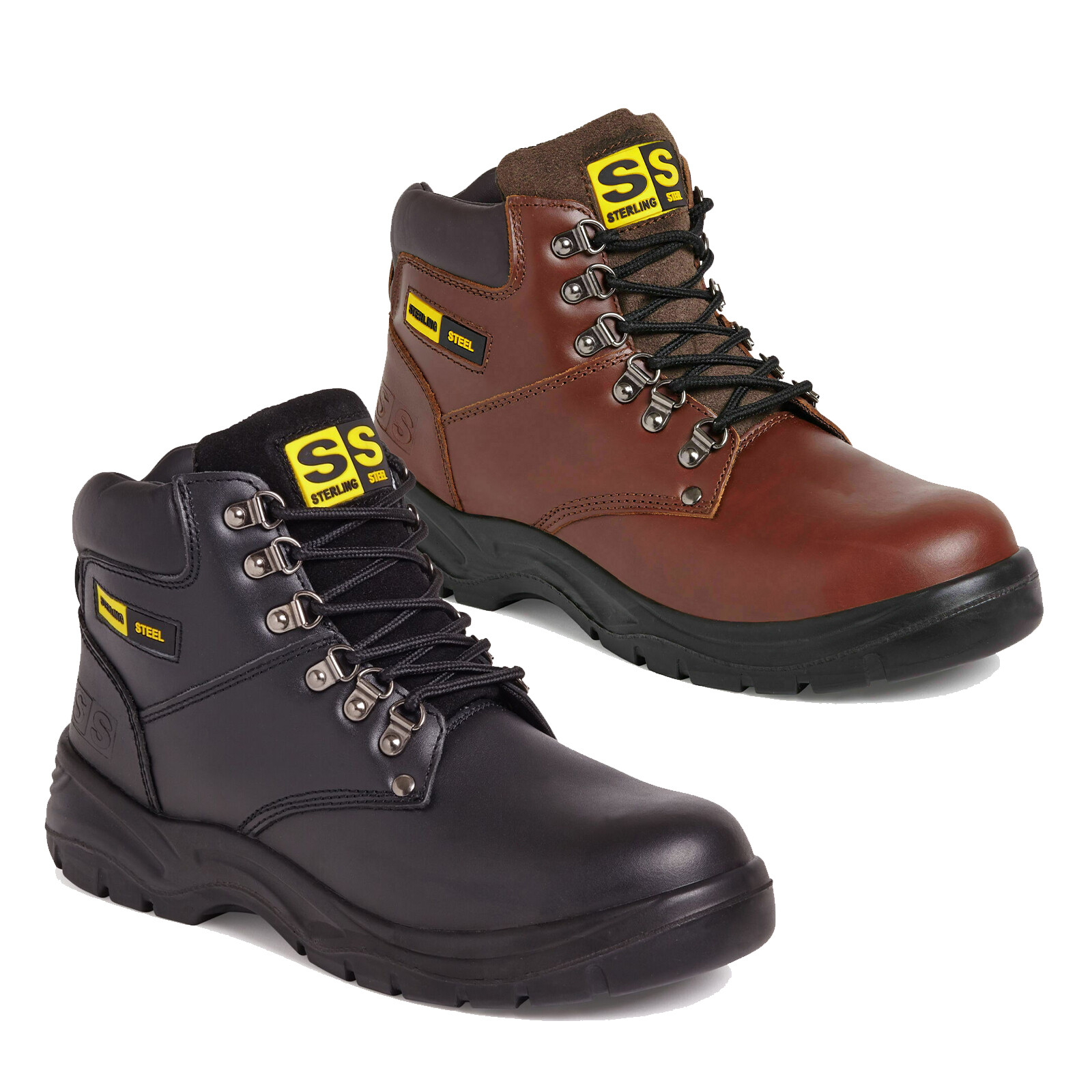 Sterling Mens Boots Safety Work Steel 