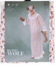Big Bad Wolf Granny Grandma Unisex Halloween Cosplay Costume XL