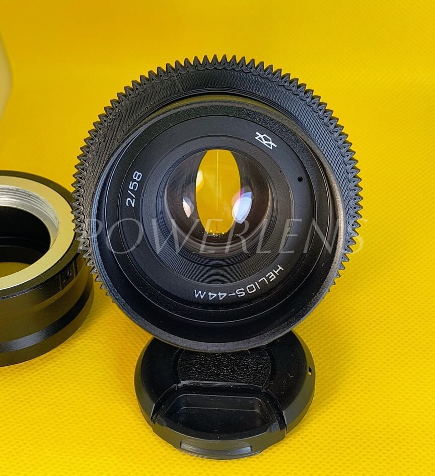 Helios 44M 2/58 Soviet Anamorphic lens KMZ Cine mod M42