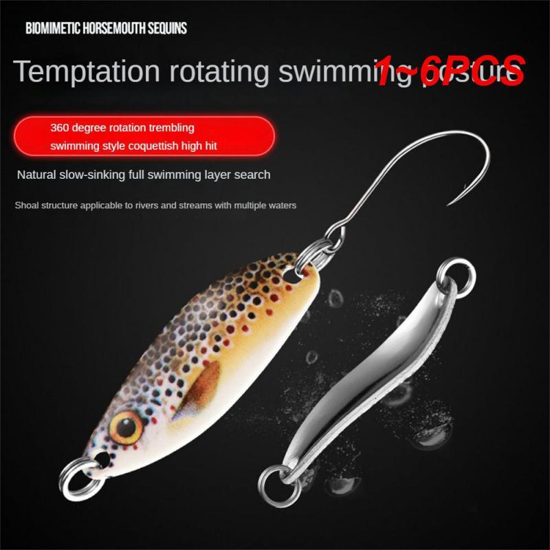 1~6PCS 3g 5g Metal Spinner Lure casting Spoon Set ultralight freshwater brass me