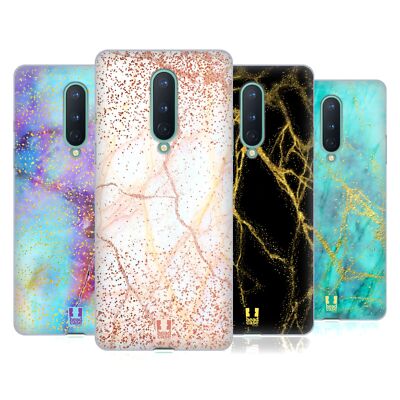 HEAD CASE GLITTERY MARBLE PRINTS GEL CASE & WALLPAPER FOR AMAZON ASUS ONEPLUS