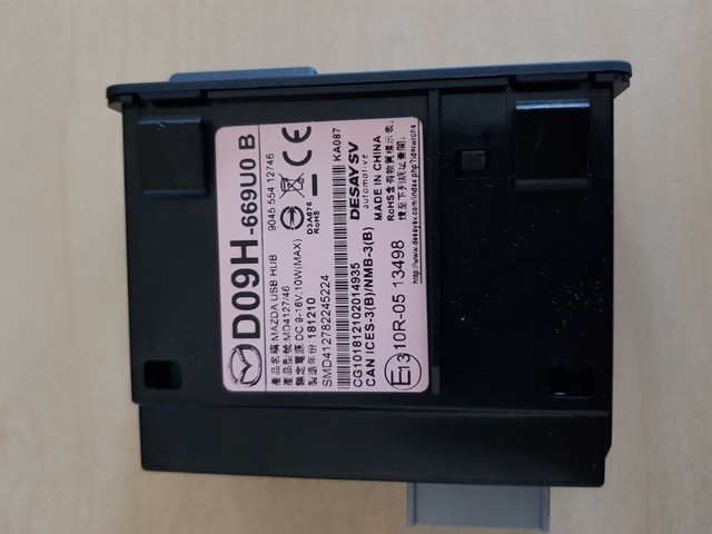 Mazda Cx 3 16 Usb Socket Connector D09h669u0 Dvr2916 For Sale Online Ebay